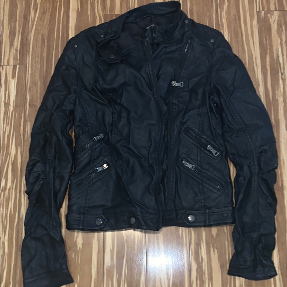 faux leather jacket